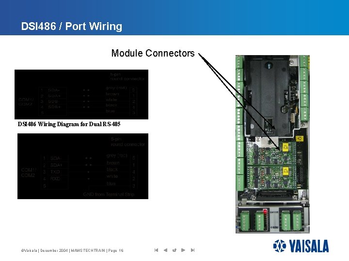 DSI 486 / Port Wiring Module Connectors DSI 486 Wiring Diagram for Dual RS-485