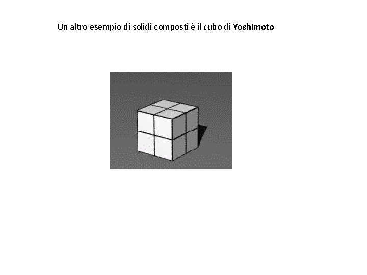 Un altro esempio di solidi composti è il cubo di Yoshimoto 