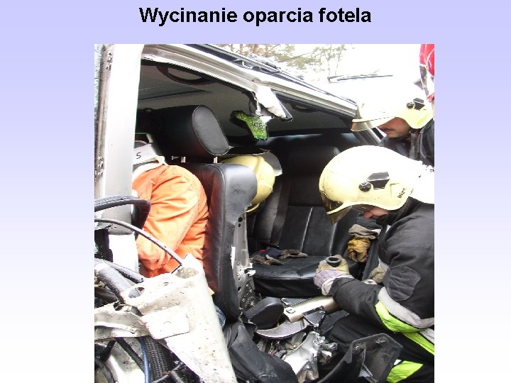 Wycinanie oparcia fotela 