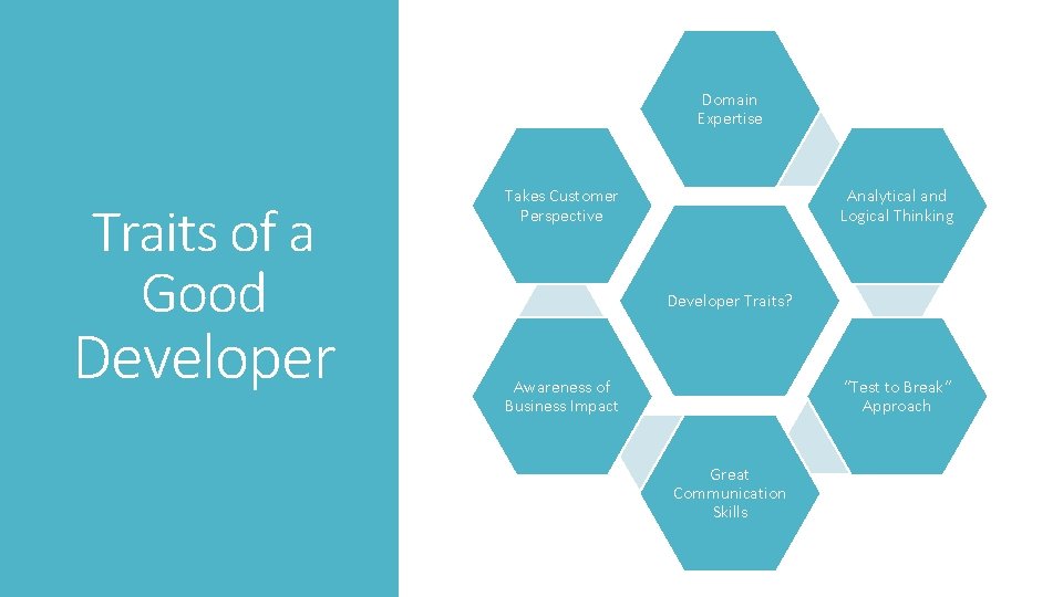 Domain Expertise Traits of a Good Developer Takes Customer Perspective Analytical and Logical Thinking