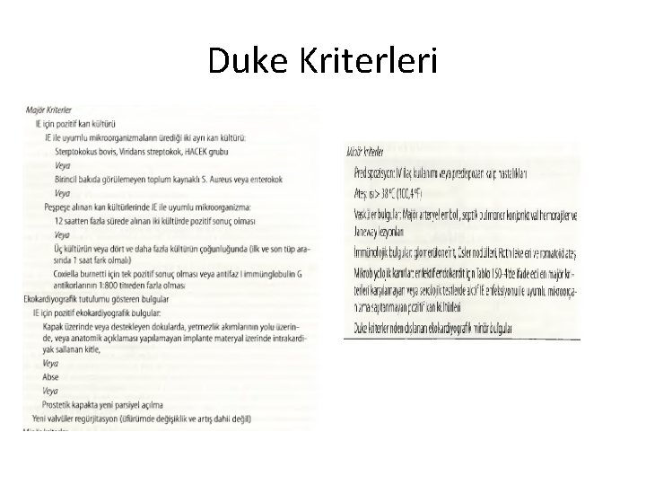 Duke Kriterleri 