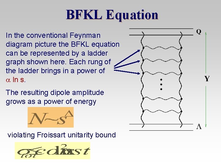 BFKL Equation In the conventional Feynman diagram picture the BFKL equation can be represented