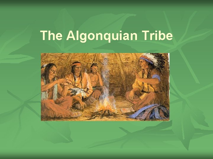 The Algonquian Tribe 