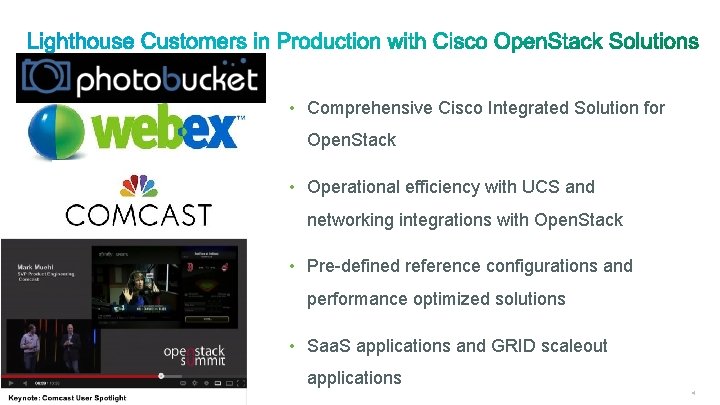  • Comprehensive Cisco Integrated Solution for Open. Stack • Operational efficiency with UCS