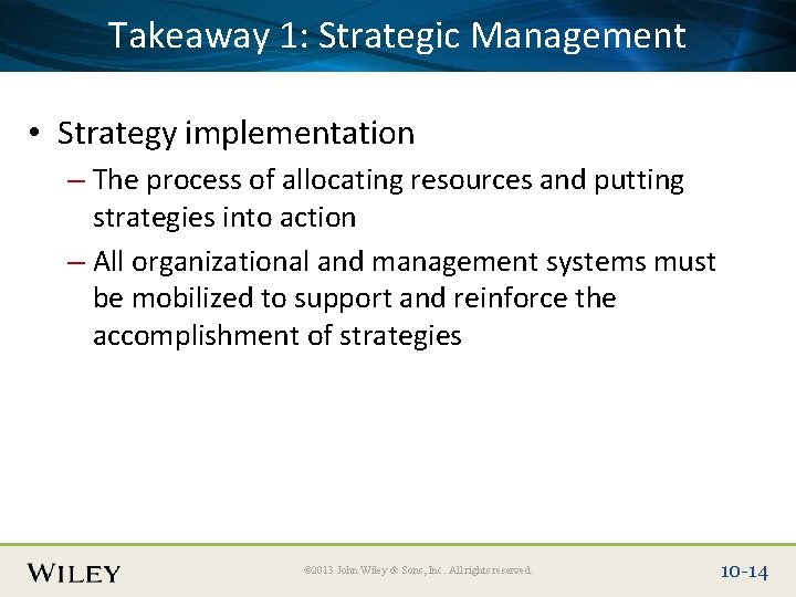 Place. Takeaway Slide Title 1: Text Here Management Strategic • Strategy implementation – The Place. Takeaway Slide Title 1: Text Here Management Strategic • Strategy implementation – The