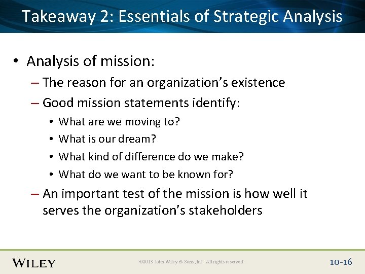 Place Slide Title Text Hereof Strategic Analysis Takeaway 2: Essentials • Analysis of mission: Place Slide Title Text Hereof Strategic Analysis Takeaway 2: Essentials • Analysis of mission: