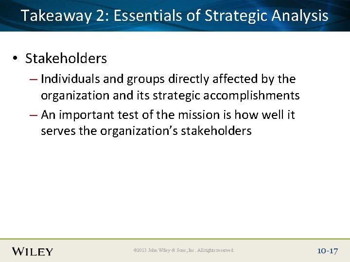 Place Slide Title Text Hereof Strategic Analysis Takeaway 2: Essentials • Stakeholders – Individuals Place Slide Title Text Hereof Strategic Analysis Takeaway 2: Essentials • Stakeholders – Individuals