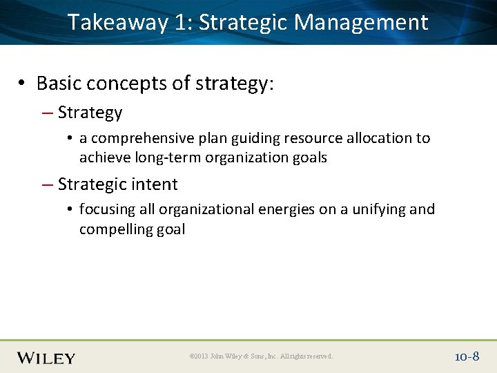 Place. Takeaway Slide Title 1: Text Here Management Strategic • Basic concepts of strategy: Place. Takeaway Slide Title 1: Text Here Management Strategic • Basic concepts of strategy:
