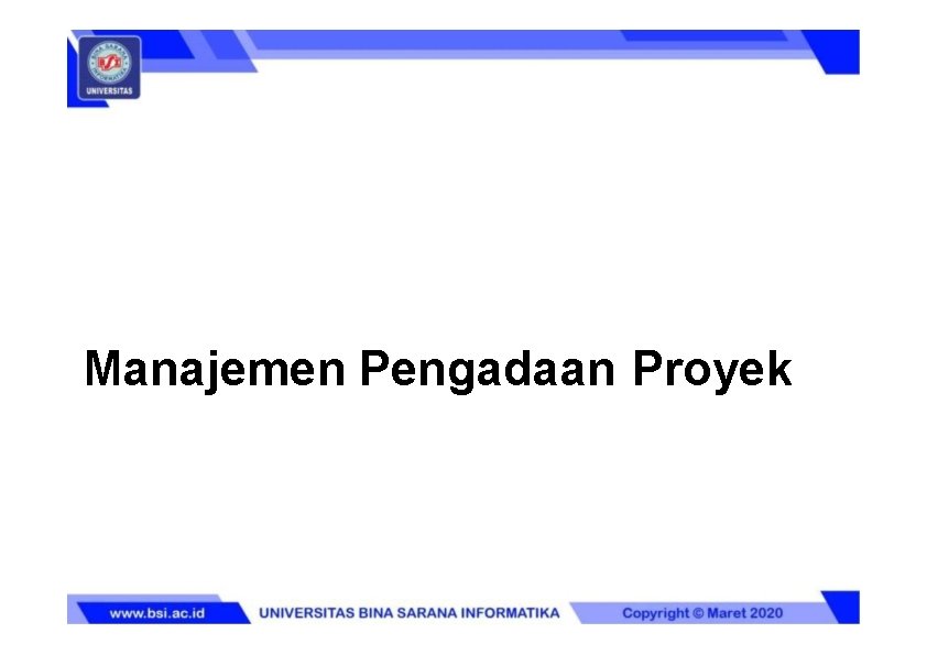 Manajemen Pengadaan Proyek 