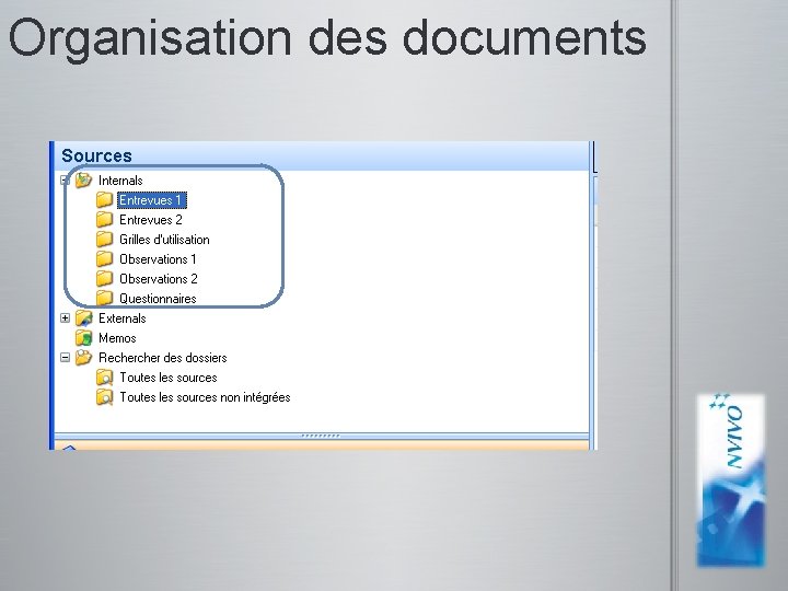 Organisation des documents captures d’écran pour N’Vivo 