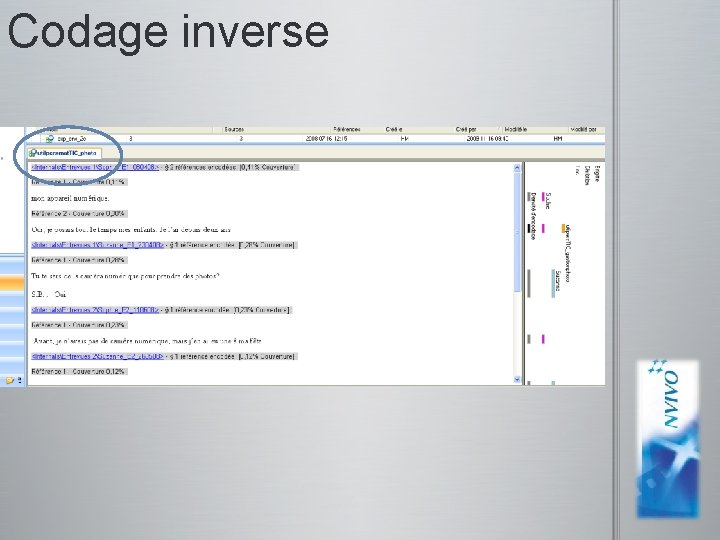 Codage inverse captures d’écran pour N’Vivo 