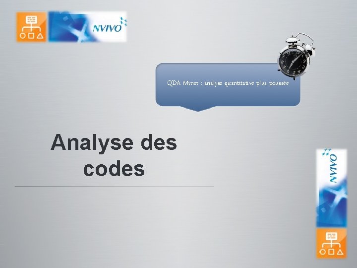 QDA Miner : analyse quantitative plus poussée Analyse des codes 