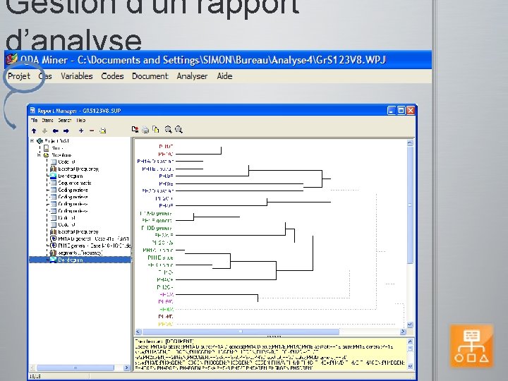 Gestion d’un rapport d’analyse 