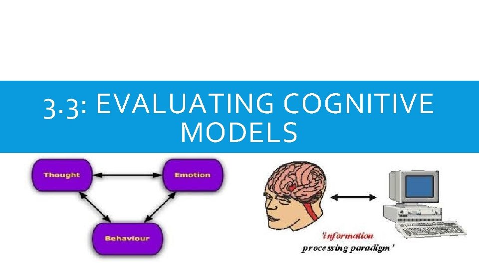 3. 3: EVALUATING COGNITIVE MODELS 