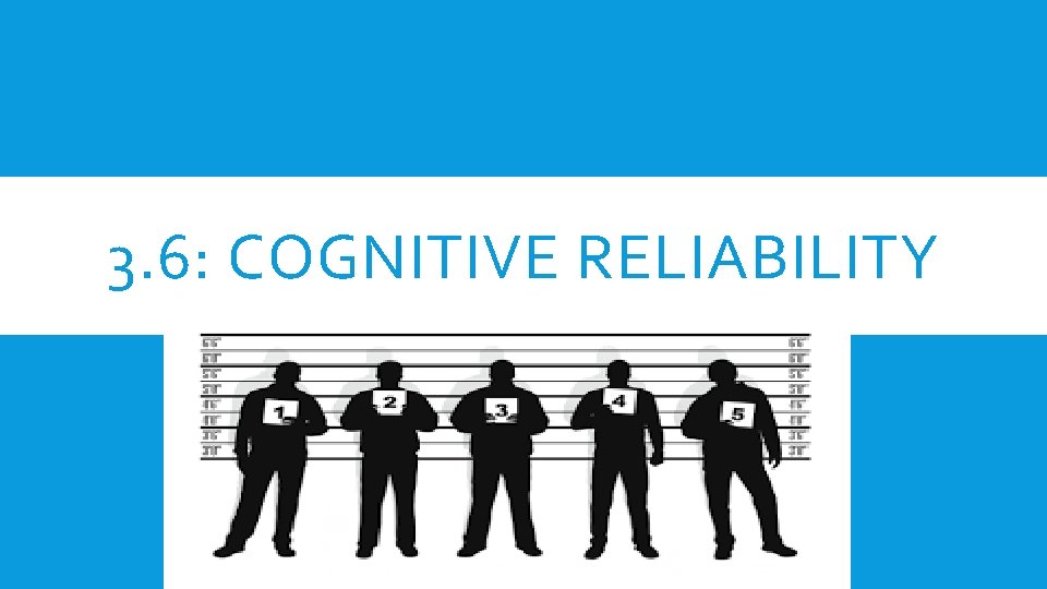 3. 6: COGNITIVE RELIABILITY 