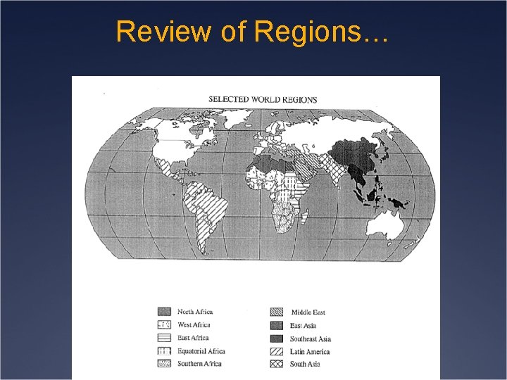 Review of Regions… 