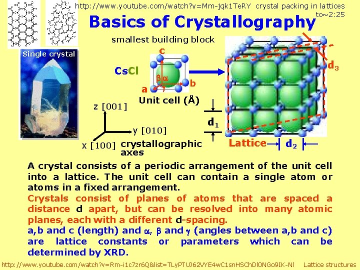 http: //www. youtube. com/watch? v=Mm-jqk 1 Te. RY crystal packing in lattices to~2: 25