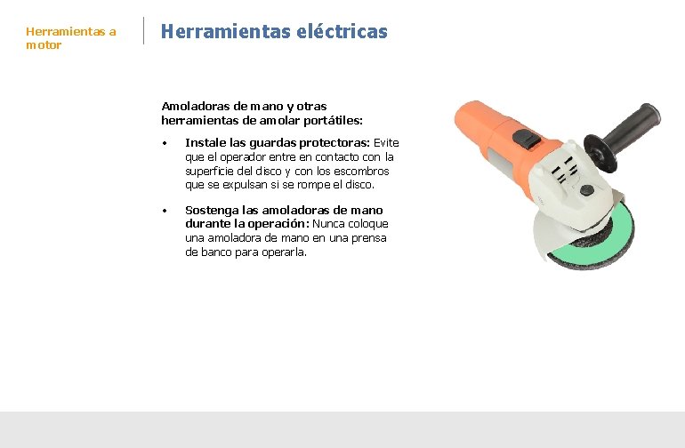 Herramientas a motor Herramientas eléctricas Amoladoras de mano y otras herramientas de amolar portátiles: Herramientas a motor Herramientas eléctricas Amoladoras de mano y otras herramientas de amolar portátiles: