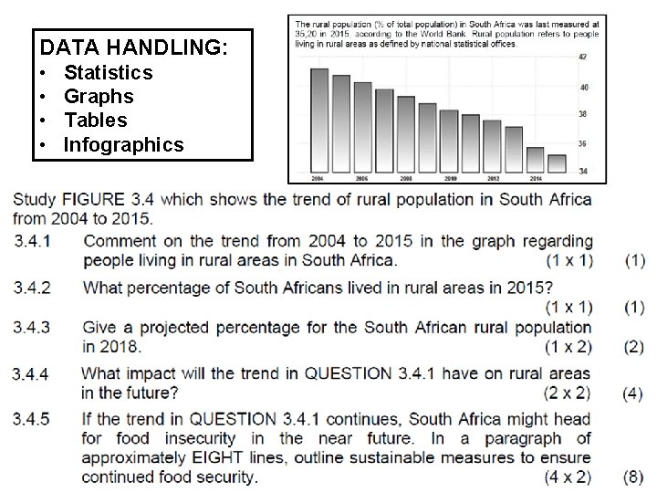 DATA HANDLING: • • Statistics Graphs Tables Infographics DATA HANDLING: • • Statistics Graphs Tables Infographics