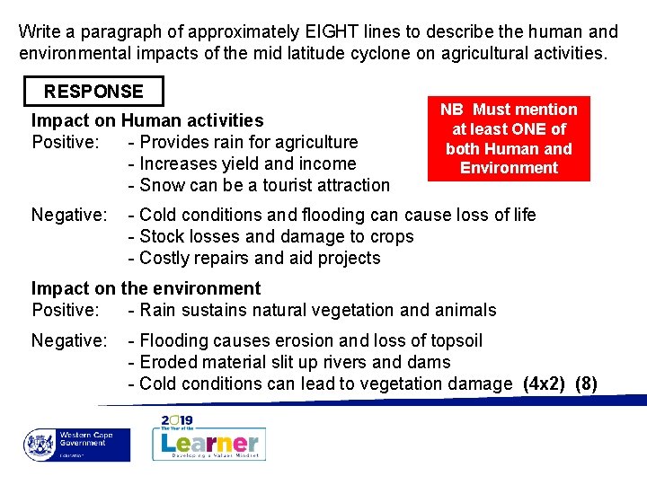 Write a paragraph of approximately EIGHT lines to describe the human and environmental impacts Write a paragraph of approximately EIGHT lines to describe the human and environmental impacts