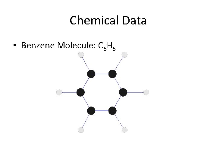 Chemical Data • Benzene Molecule: C 6 H 6 