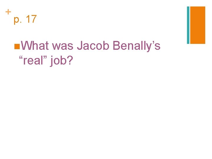 + p. 17 n. What was Jacob Benally’s “real” job? 