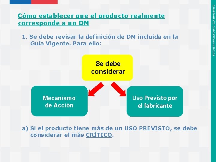 1. Se debe revisar la definición de DM incluida en la Guía Vigente. Para