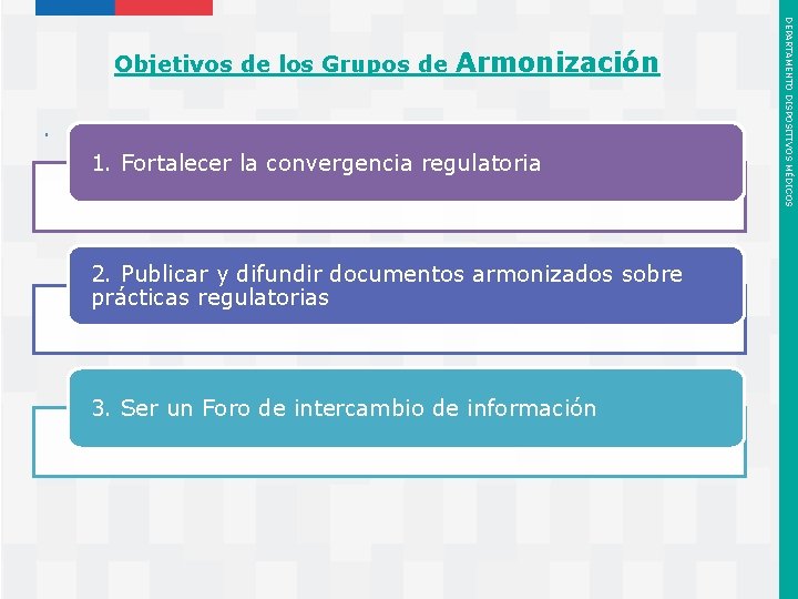 . 1. Fortalecer la convergencia regulatoria 2. Publicar y difundir documentos armonizados sobre prácticas