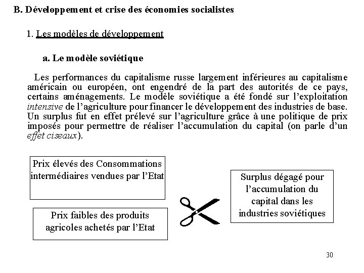 B. Développement et crise des économies socialistes 1. Les modèles de développement a. Le