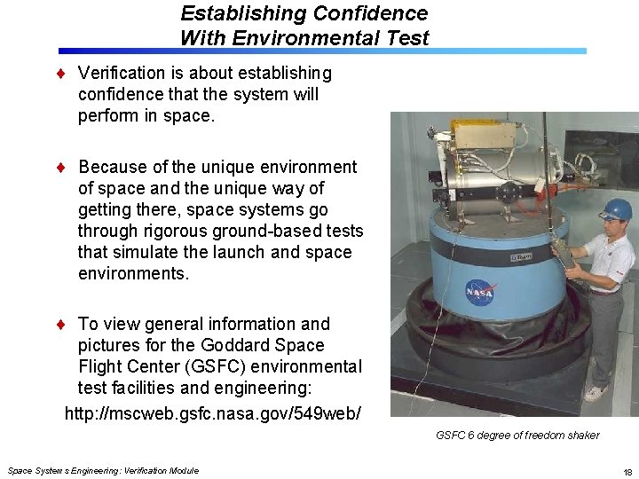 Establishing Confidence With Environmental Test Verification is about establishing confidence that the system will