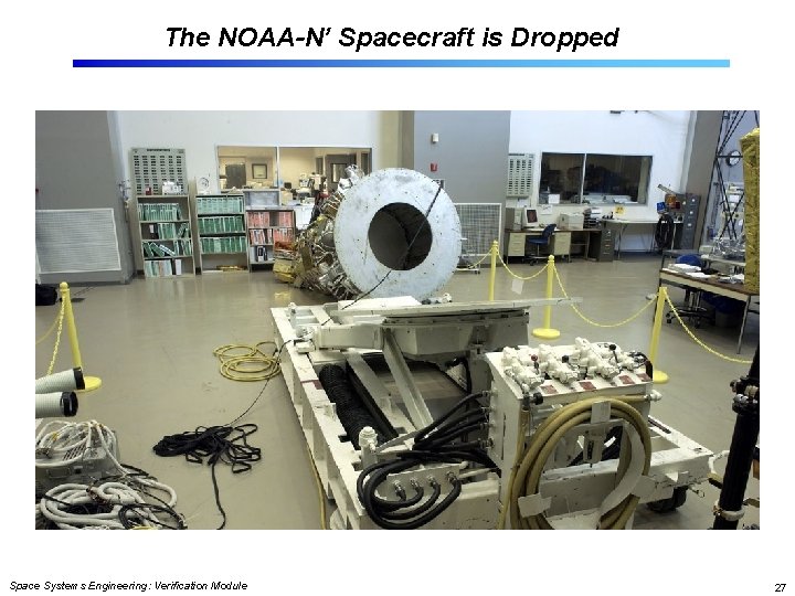 The NOAA-N’ Spacecraft is Dropped Space Systems Engineering: Verification Module 27 