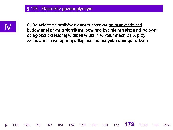 § 179. Zbiorniki z gazem płynnym 6. Odległość zbiorników z gazem płynnym od granicy