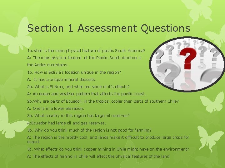 Section 1 Assessment Questions 1 a. what is the main physical feature of pacific