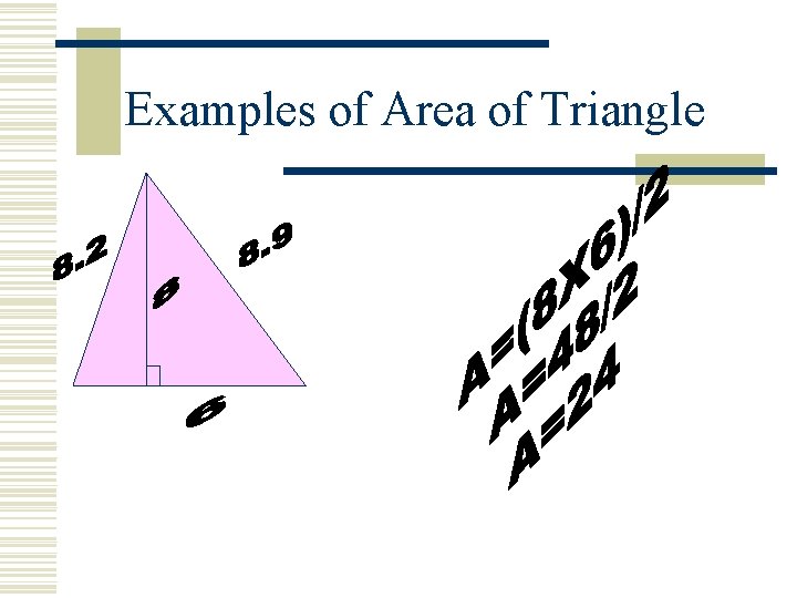 Examples of Area of Triangle 