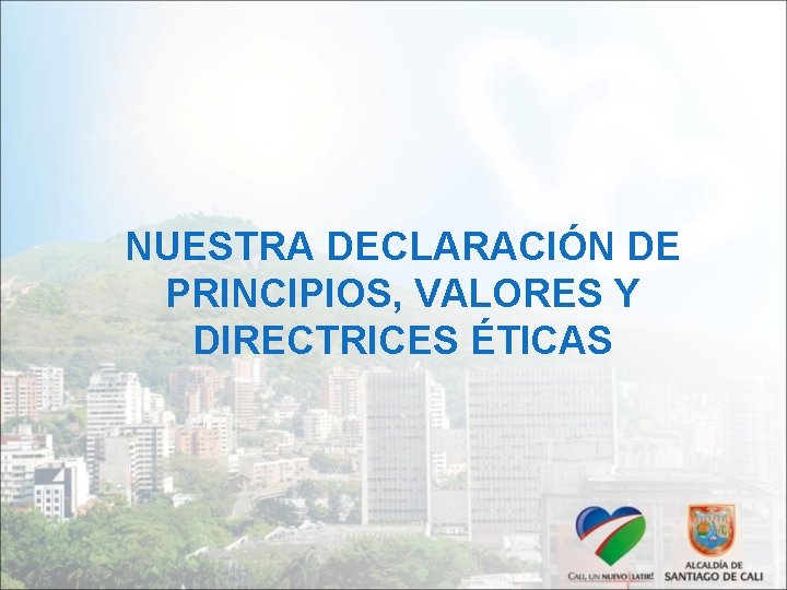 NUESTRA DECLARACIÓN DE PRINCIPIOS, VALORES Y DIRECTRICES ÉTICAS 