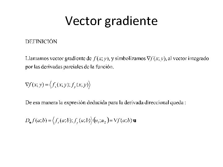 Vector gradiente 