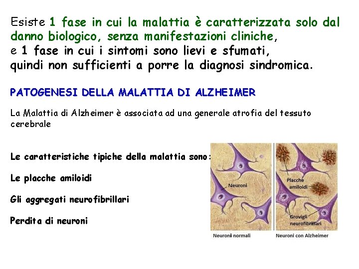 Esiste 1 fase in cui la malattia è caratterizzata solo dal danno biologico, senza