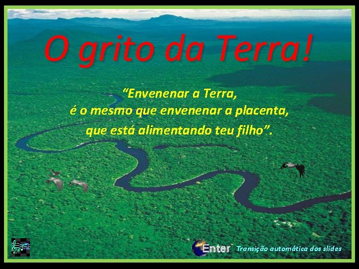 O grito da Terra! “Envenenar a Terra, é o mesmo que envenenar a placenta,