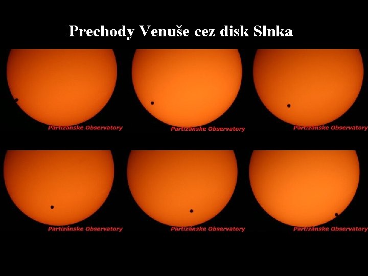 Prechody Venuše cez disk Slnka 