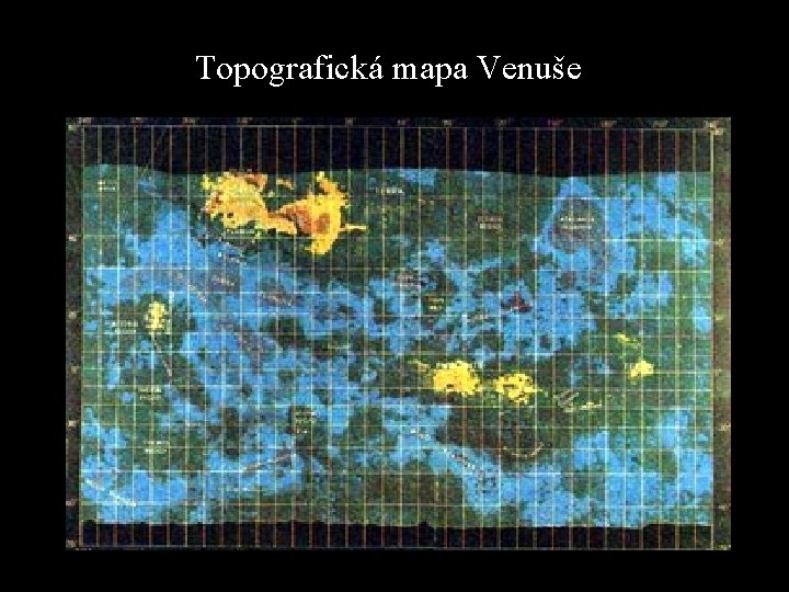 Topografická mapa Venuše 