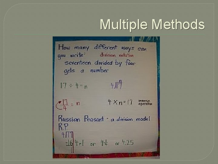 Multiple Methods 