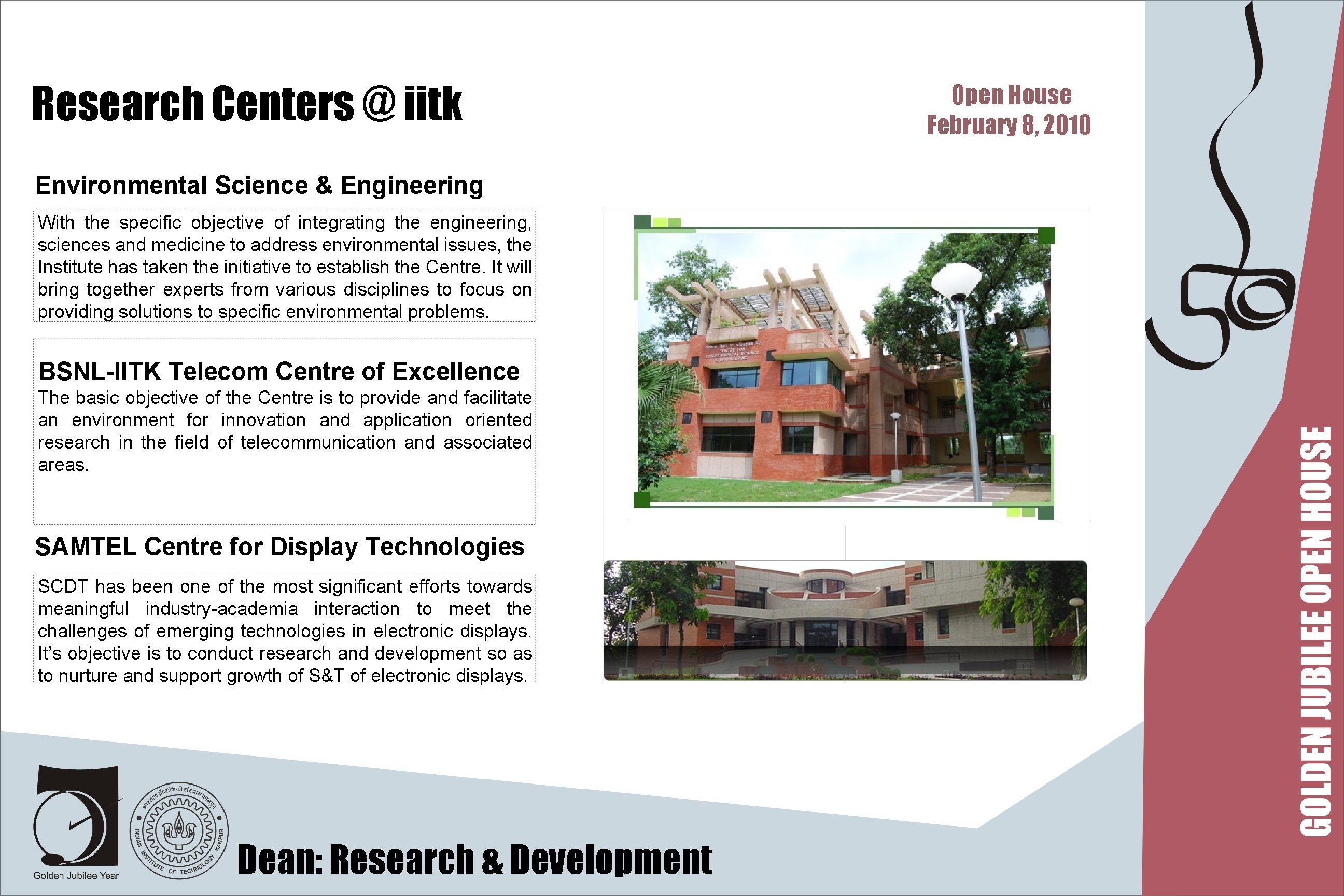 Research Centers @ iitk Open House February 8, 2010 Environmental Science & Engineering With