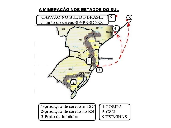 A MINERAÇÃO NOS ESTADOS DO SUL 