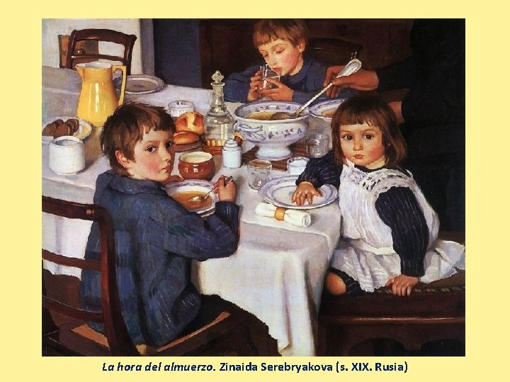 La hora del almuerzo. Zinaida Serebryakova (s. XIX. Rusia) 