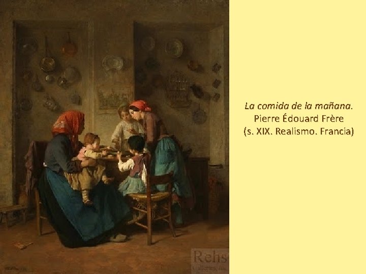 La comida de la mañana. Pierre Édouard Frère (s. XIX. Realismo. Francia) 