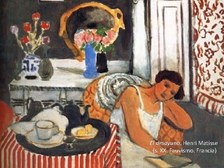 El desayuno. Henri Matisse (s. XX. Fauvismo. Francia) 