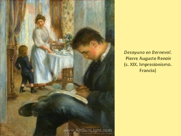 Desayuno en Berneval. Pierre Auguste Renoir (s. XIX. Impresionismo. Francia) 