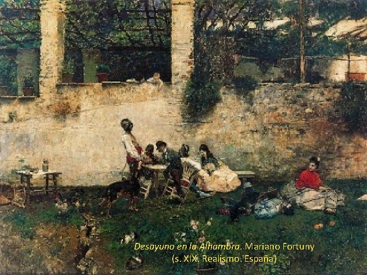 Desayuno en la Alhambra. Mariano Fortuny (s. XIX. Realismo. España) 