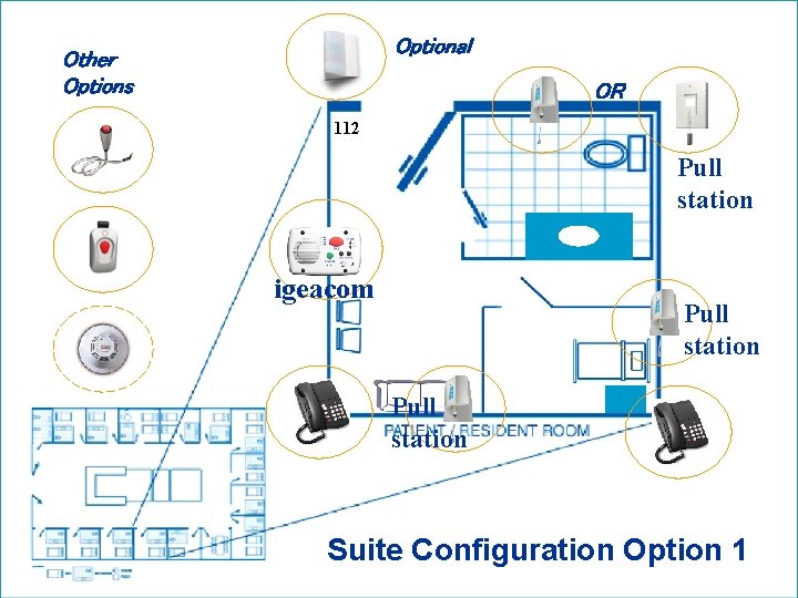 Optional Other Options OR 112 Pull station igeacom Pull station Suite Configuration Option 1