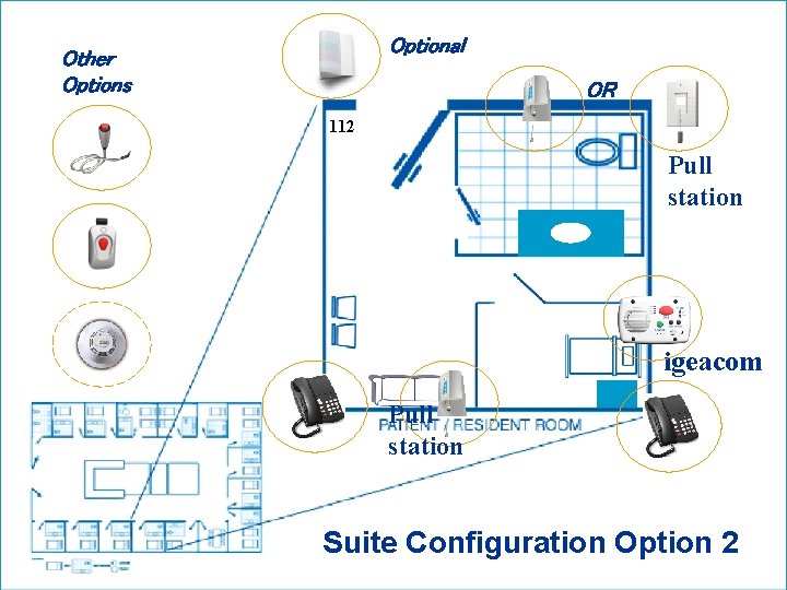 Optional Other Options OR 112 Pull station igeacom Pull station Suite Configuration Option 2